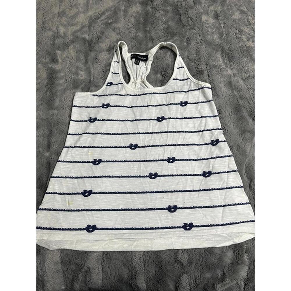 Mason + Mackenzie White & Navy Nautical Striped Tank Top – XS
